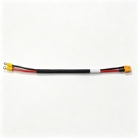 Kabel Charger RX dengan Konektor XT60 Female dan Harness Kabel dengan 2 Terminal Ring untuk Pengisian Baterai Robot