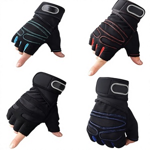 Gants de musculation respirants et légers en vinyle, demi-doigts, personnalisables pour hommes et femmes - Product Image 1