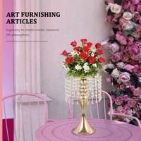 Vase à fleurs en fer doré moderne, centre de table pour la maison, fête ou décoration de mariage, design élégant