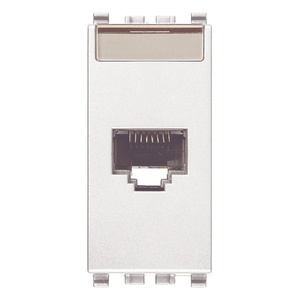 Presa RJ45 FTP Cat6A Netsafe Bianca 8P8C per Pannello a Muro Ethernet - Product Image 1