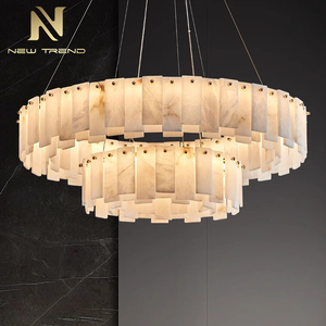 Lampadario Moderno in Alabastro LED dal Design Unico per Decorazione Interna di Case e Ville - Product Image 5