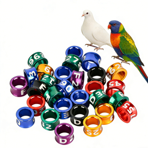 Tijgerhuid Papegaaienpoot Vogelring met Gegalvaniseerde Legering Gesloten <span class=keywords><strong>Ring</strong></span> Vogelring Lasergraveermachine voor Vogels - Product Image 1