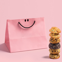 Emballage biodégradable pour gâteau biscuit brownie biscuit boîte à beignets en papier pliable avec logo personnalisé