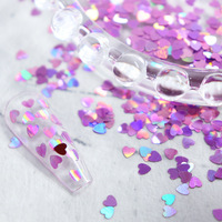 Décoration d'art d'ongles en acrylique 3D pour la Saint-Valentin, paillettes en forme de cœur rouge, confettis pour les yeux et le visage