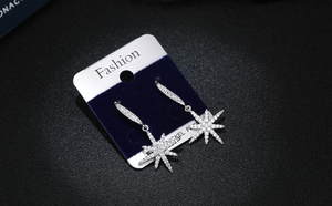 Orecchini Pendenti in Argento 925 Placcato Platino per Donna, Regalo di Moda per Feste e Matrimoni, Lunghi Classici con Zirconi Brillanti - Product Image 6
