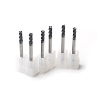 Fraise à queue plate en carbure monobloc HRC58, revêtement noir, pour routeur CNC, pour le métal