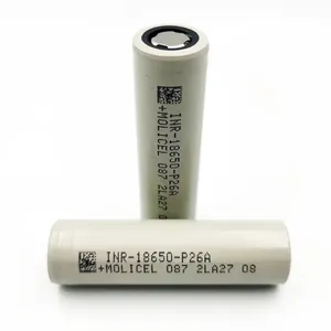100% Original Molicel INR18650 P26A batería de iones de litio MoLi 18650 2600mAh 3,7 V <span class=keywords><strong>10C</strong></span> celdas de batería de iones de litio hechas en Taiwán - Product Image 5