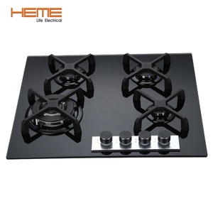24 pouces 4 brûleurs table de cuisson à gaz encastrée appareil de <span class=keywords><strong>cuisine</strong></span> électronique pour GPL naturel certifié CE en verre trempé - Product Image 1