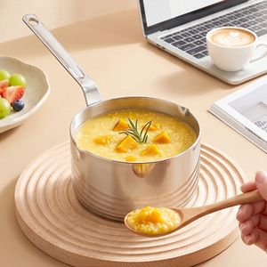 Pentola Cilindrica in Acciaio Inox 304 a 3 Strati, Antiaderente, Non Rivestita, per <span class=keywords><strong>Latte</strong></span> e Alimenti per Bambini, Piccola Casseruola per Uso Domestico in Cucina - Product Image 3