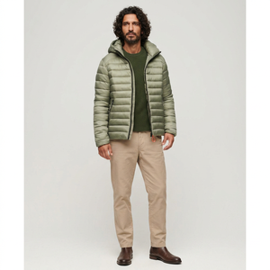 High Quality Canvas <b>Black</b> Puffer Jacket Men Winter Bubble <b>Windbreaker</b> Plus Size Breathable Customization OEM Front High Street - Product Image 1