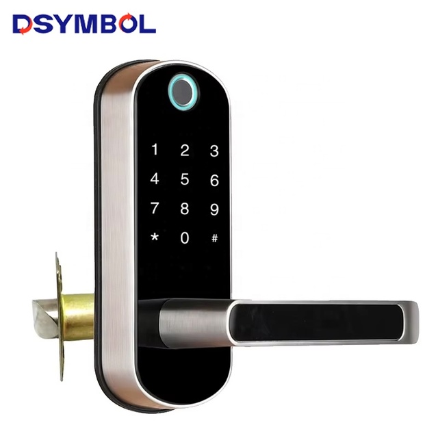 2024 New Dsymbol Safety Smart Home Latch Tuya Smart Fingerprint Digital Door Lock Digital Remote Control America Smart Door Lock