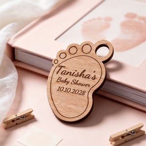 Llaveros de madera <span class=keywords><strong>personalizados</strong></span>, recuerdos de cumpleaños <span class=keywords><strong>para</strong></span> invitados, regalos de agradecimiento al por mayor, regalos rústicos <span class=keywords><strong>para</strong></span> fiestas, regalos <span class=keywords><strong>para</strong></span> bebés (niña o niño), pelele de bienvenida <span class=keywords><strong>para</strong></span> bebé - Product Image 5