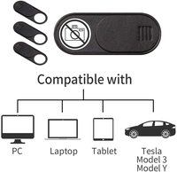 Capot de caméra coulissant pour Tesla Model 3/ Y Intérieur Cabine Caméra Ordinateur Portable PC Face Frontale Webcam Sticker Blocker Protégez votre vie privée