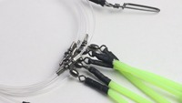 Rig de pêche Sabiki pour la pêche en haute mer avec 5 hameçons circulaires Demon 6/0, manchon lumineux en acier au carbone, rig pour snapper