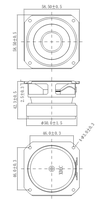 Haut-parleur de graves professionnel pour piano numérique XDEC 2,5 pouces 4 10W 15W Max 20kHz 77dB SPL, conforme RoHS