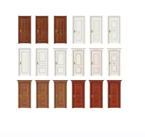 A buon mercato interno HDF modellato porte in legno camera interna prevenzione degli insetti e resistente all'acqua camera da letto porta in legno - Product Image 1