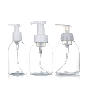 PET empty plastic bottle with soap foaming dispenser lotion pump factory price 300ml 500ml for hand sanitizer
