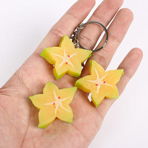 Miniatura de Carambola, Modelo de Fruta Estrella, Llavero Creativo de Carambola, Colgante para Mochila Escolar, Pequeño Regalo - Product Image 3