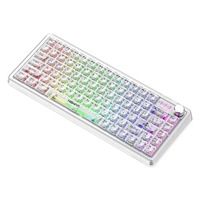 PC transparan keycap struktur gasket XK86B RGB nirkabel panas swapple keyboard gaming mekanik