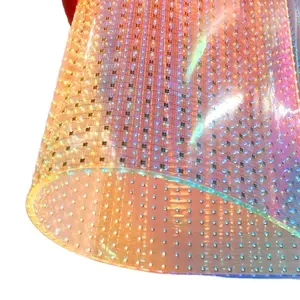 หน้าจอแสดงผล LED แบบใสยืดหยุ่นกลางแจ้งหน้าจอ3D โฆษณาหน้าจอ LED แบบนุ่มโปร่งใสในร่ม