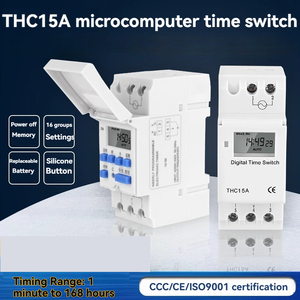 Thc15a máy vi tính điện thời gian kiểm soát chuyển đổi nhỏ nhỏ đường sắt loại điện tử thời gian điều khiển hẹn giờ AC110V/220V - Product Image 2