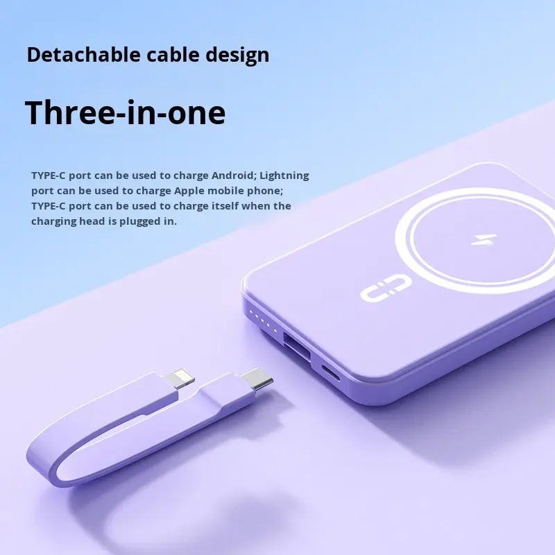 10,000mAh Wireless Magsafe Compatible Portable Power Bank Charger - Image 4