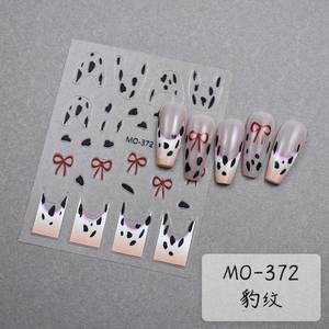Pegatinas de <span class=keywords><strong>Uñas</strong></span> con Punta Francesa de Leopardo, Estampado <span class=keywords><strong>Animal</strong></span> Marrón y <span class=keywords><strong>Rosa</strong></span>, Arte de <span class=keywords><strong>Uñas</strong></span> para Manicuras Francesas Modernas - Product Image 3