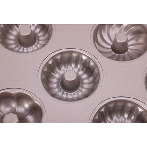 Moule à gâteau rond à 12 cavités, plaque de cuisson antiadhésive pour mini gâteaux, usage domestique - Product Image 1