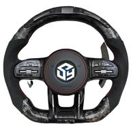 Volant en fibre de carbone et cuir avec écran LED pour Mercedes Benz AMG W204 W205 W211 W203 W212 W176 W213 W222 C63 E63 G63