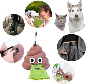 Déjections amusantes en forme de caca, un dispositif de collecte des déjections d'animaux de compagnie en silicone écologique spécialement conçu pour les animaux de compagnie - Product Image 3