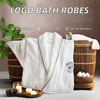Peignoirs de bain en coton 100% personnalisés pour hommes, vêtements de nuit, logo personnalisé brodé, peignoirs avec bande de bordure