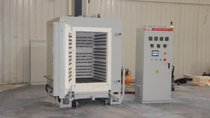 전기 트롤리 유형 이중 문 자동차 바닥 대차 난로 실험실 난방 장비 강화로 - Product Image 5