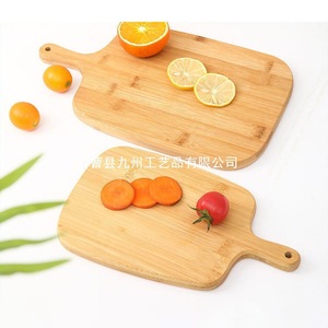 Tabla de cortar de bambú con mango, forma rectangular, para uso en la cocina - Product Image 3