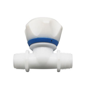 Vanne de régulation de débit d'eau Yunsu, vanne d'angle à diaphragme en plastique à deux voies DN15 - Product Image 1