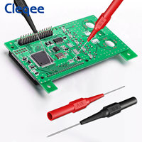 Cleqee P1920 20 pièces Kit de sondes arrière pince crocodile à fiche banane 4mm multimètre fils de Test sonde de Test outils de réparation automobile