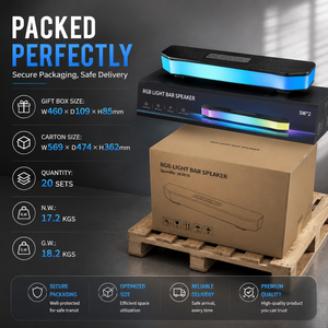 Barra de Sonido para PC 2026, la Más Vendida, Sonido 5.4 con Micrófono Integrado, Audio Nítido, Luces RGB con Perilla de Volumen - Product Image 2