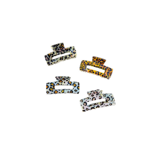 Fermaglio per capelli leopardato da 8 cm in plastica, stile alla moda per donna, uso casual - Product Image 4