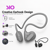 Jerry Chip Peredam Kebisingan Multipoint Wireless 5.3 8 Jam Waktu Putar 10M Konduksi Tulang Ear Hook Sport Earphone Headphone Nirkabel