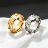 Personalisierter Unisex Edelstahlring für Paare