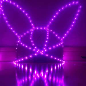 Chapeau de lapin lumineux, 1 pièce, led, coiffure de danse sur scène, couvre-chef, club, tenue de danse, pour fête - Product Image 1
