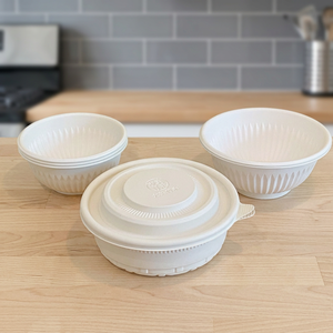 Contenants alimentaires jetables biodégradables de qualité supérieure 450/550/650 ml, en amidon de maïs, matériaux de qualité alimentaire, boîtes d'emballage pour restauration rapide - Product Image 1