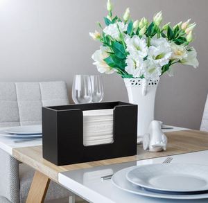 Distributeur de serviettes en <span class=keywords><strong>papier</strong></span> comptoir mural porte-serviettes en <span class=keywords><strong>papier</strong></span> en <span class=keywords><strong>bois</strong></span> <span class=keywords><strong>noir</strong></span> porte-serviettes en bambou pour cuisine salle de bain <span class=keywords><strong>toilette</strong></span> - Product Image 2
