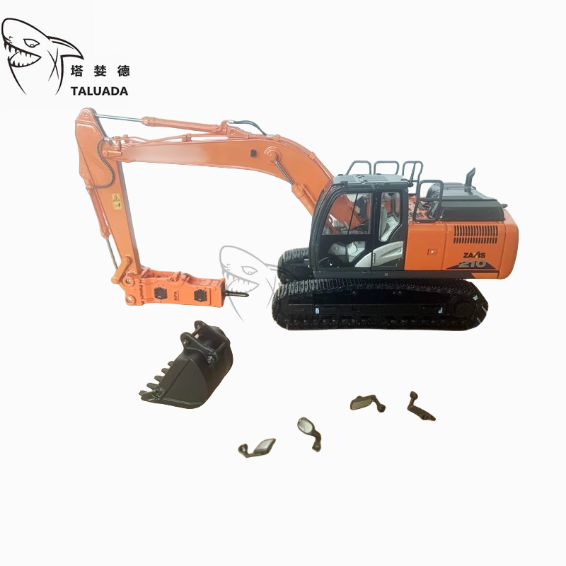 TALUADA HITACHI ZX210-6 Alloy 1:50 Scale Demolition Tools