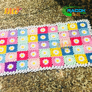 <strong>Grandmother</strong> checked flower blanket <strong>little</strong> Daisy crochet blanket - Product Image 4