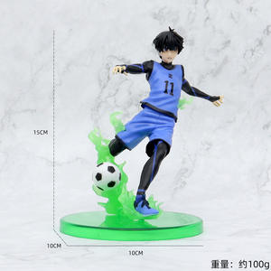 4 estilos 13CM fútbol niño <span class=keywords><strong>Manga</strong></span> estatuilla estatuas Figura <span class=keywords><strong>Blue</strong></span> <span class=keywords><strong>Lock</strong></span> Isagi Yoichi Bachira Meguru Mikage Reo juguete PVC Anime figura - Product Image 4