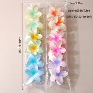 <span class=keywords><strong>PL</strong></span> Hot Selling 12 Stück Set Flower Grabbing Haars pangen Shark Claw Clips Kopf bedeckung Frauen Haarschmuck - Product Image 2