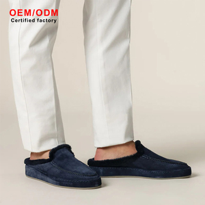 Mocasines Personalizados para Hombre, Forrados de Lana, de Cachemira Premium, sin Talón, Estilo Slip-On, Tipo Pantufla, Cómodos, Minimalistas, Casuales, Planos - Product Image 2