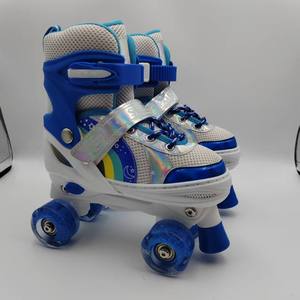 Patins à roulettes <span class=keywords><strong>quad</strong></span> pour enfants Ruidongle, roues lumineuses réglables, débutant, soutien extérieur, PVC double, design durable - Product Image 2