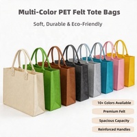 Sac fourre-tout en feutre PET avec logo personnalisé, sac de shopping réutilisable, sac cadeau, sac promotionnel de Noël pour l'emballage de vente au détail