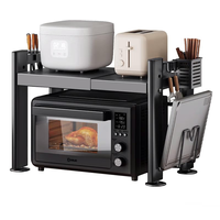 Étagère de cuisine réglable de haute qualité pour four à micro-ondes, support d'appareil électroménager sur pied, étagère à condiments de boutique, vente en gros d'usine